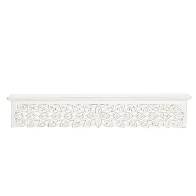 30 Gaudin Decorative Shelf White - Brewster: Modern Style MDF Floating Wall Shelf, No Assembly Required