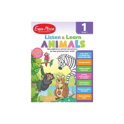 Animals, Grade 1 Workbook - (Listen and Learn: Animals) by Evan-Moor Educational Publishers (Paperback)