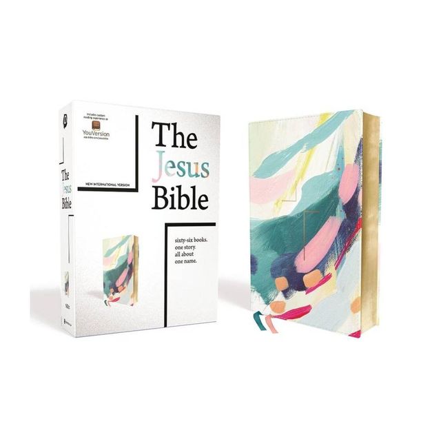 The Jesus Bible, NIV Edition, Leathersoft, Multi-Color/Teal, Comfort Print - by Zondervan (Leather Bound)