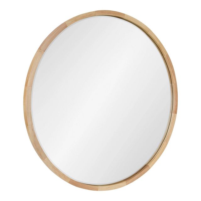 30 McLean Round Wall Mirror Natural - Kate & Laurel All Things Decor