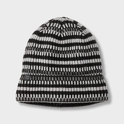 Boys Plaited Striped Cuff Beanie - All In Motion Black/ One Size Fits Most