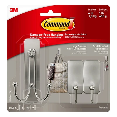 Command Large and Small Decorative Hooks