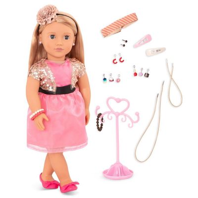 Our Generation Audra with Pierced Ears 18 Jewelry Doll