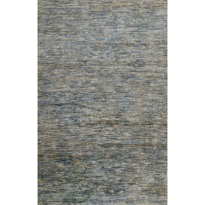 Momeni 5x8 Organic Solid Handknotted Area Rug Blue: Handmade Jute & Cotton, Low Pile, Indoor Rectangle Rug