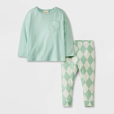 Baby Boy Ribbed Top & Pant Set