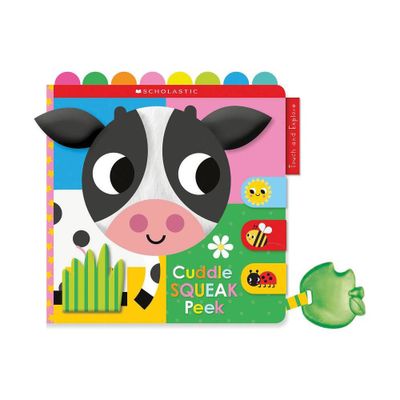 Cuddle Squeak Peek Cloth Book: Scholastic Early Learners (Touch and Explore) - (Hardcover)