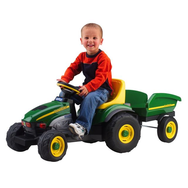 Peg Perego John Deere Farm Tractor with Trailer