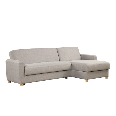 Serta Crosby Convertible Sectional Set Stone: Upholstered Modular Sofa with Reversible Chaise Lounge