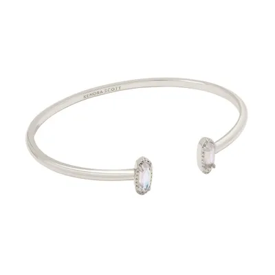 Kendra Scott Emma Dichroic Glass Rhodium Over Brass Cuff Bracelet