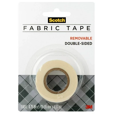 Scotch Create Removable Double-Sided Fabric Tape: Hemming & Fashion Tape, 0.75 x 180, Clear