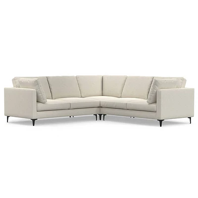 WyndenHall Lana Mid Century Corner Sectional Cream