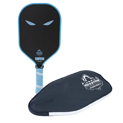 Phantom Pickleball 16.5 Sniper Pro 12mm T700 Raw Carbon Fiber Thermoformed Traditional Pickleball Paddle with Cover