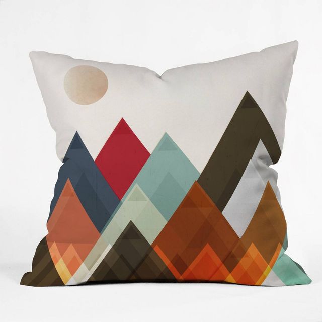 Brian Buckley Pepper Moon Throw Pillow - Deny Designs: Contemporary Square Indoor Polyester Pillow with Zipper