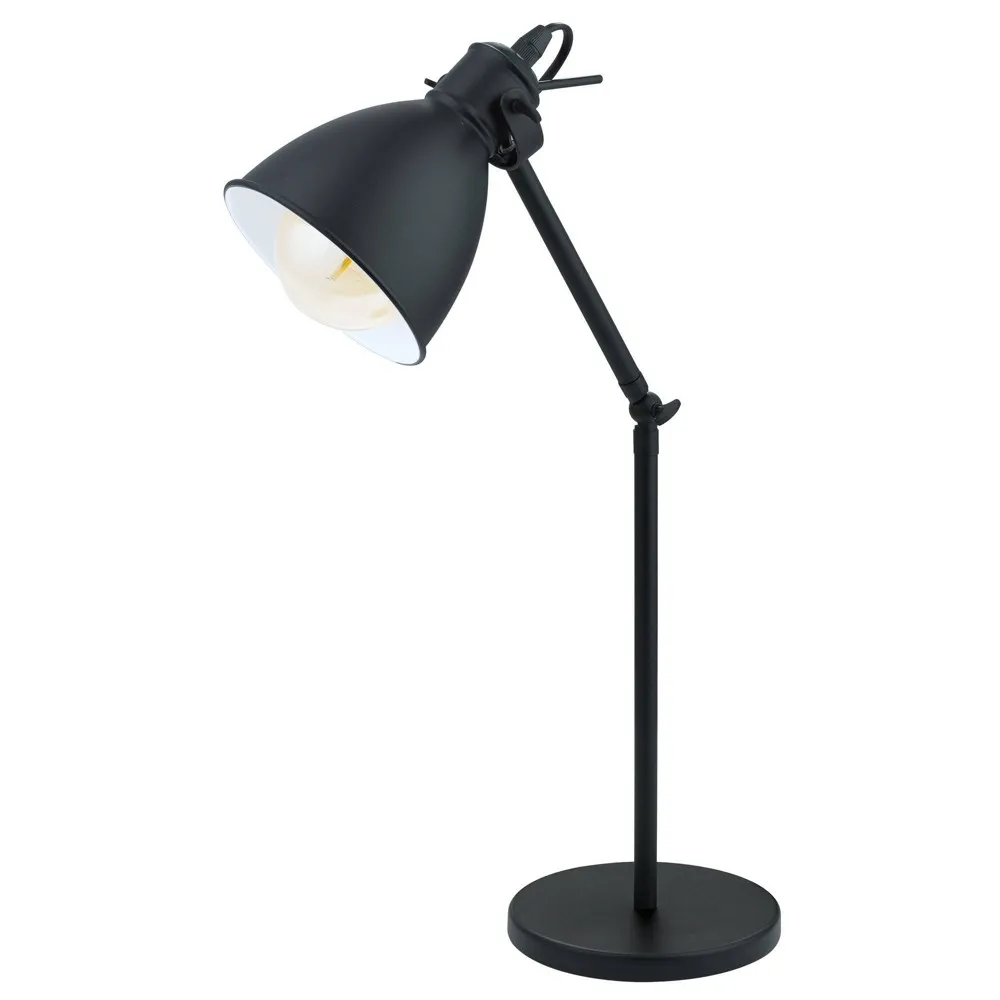 antyder Afskrække valg Eglo 1-Light Priddy Desk Lamp with Interior Shade White/Black - EGLO |  Connecticut Post Mall