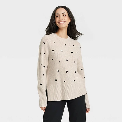 Women Valentine Crewneck Pullover Sweater