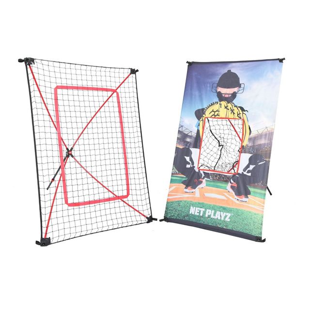 Net Playz 3 x 5 Jr Baseball/Softball Trainer Combo - Black