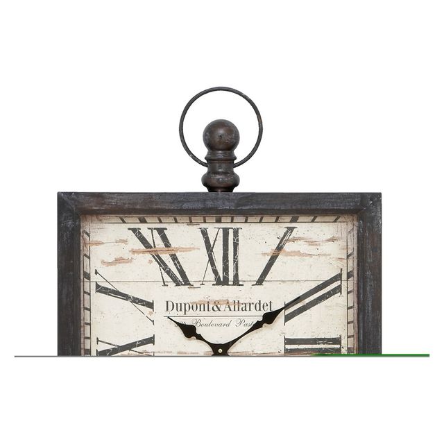 Metal Pocket watch Style Wall Clock Brown - Olivia & May