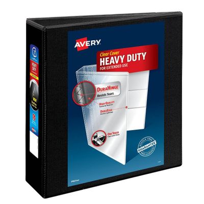 Avery 600 Sheet 3 Heavy Duty Non Stick View Ring Binder Black