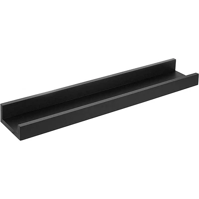 Kiera Grace (Set of 3) 23 Jaykon Wall Shelves Black: Traditional Style, MDF Floating Shelf, No Assembly Required