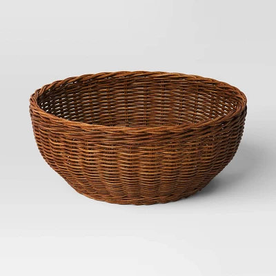 Rattan bread basket Brown - Threshold