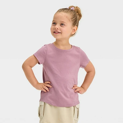 Toddler Girls Solid Short Sleeve T-Shirt