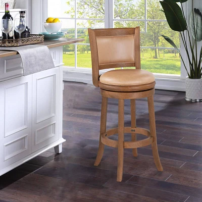 Boraam Augusta Swivel Bar Stool Chestnut Wire-Brush