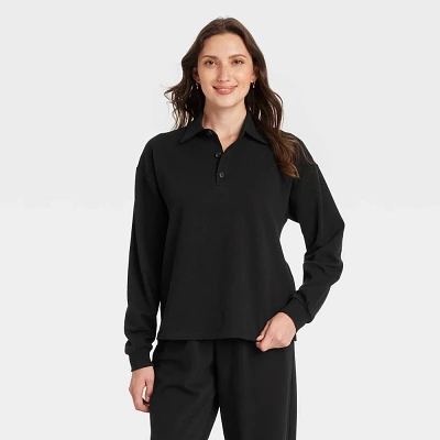 Women Long Sleeve Polo Shirt