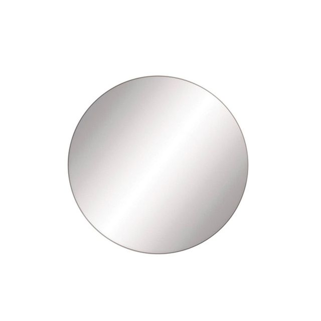 36 Contemporary Wood Round Wall Mirror - & May: Wall