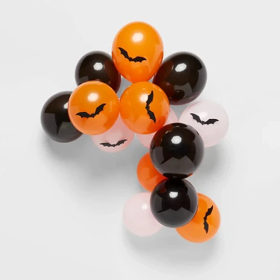 Halloween Latex Balloon and Bat Garland - Spritz