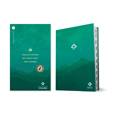 Biblia de Estudio del Diario Vivir Para Jvenes Ntv Con Filament (Tapa Dura, Verde, ndice, Letra Roja) - (Hardcover)