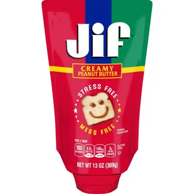 Jif Squeeze Creamy Peanut Butter - 13oz