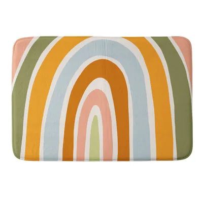 Lane and Lucia Late Summer Rainbow Bath Rug Orange - Deny Designs