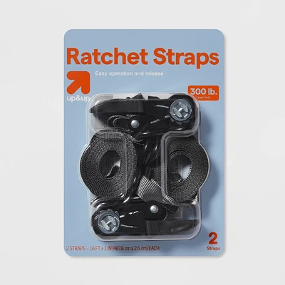 300lb 2pk Ratchet Straps - up&up