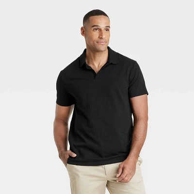 Men Johnny Collar Polo Shirt