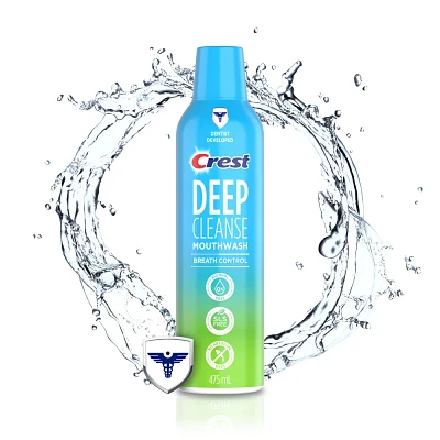 Crest Deep Cleanse Breath Control Mouthwash - Fresh Mint - 475mL