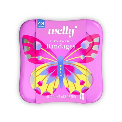 Welly Butterfly Bandages - 48ct