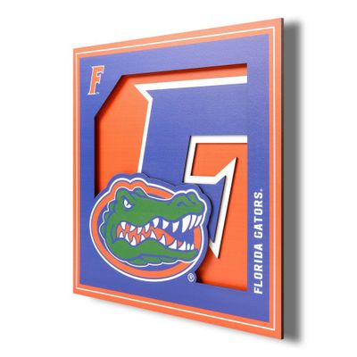 NCAA Florida Gators 3D Logo Series Wall Art - 12x12