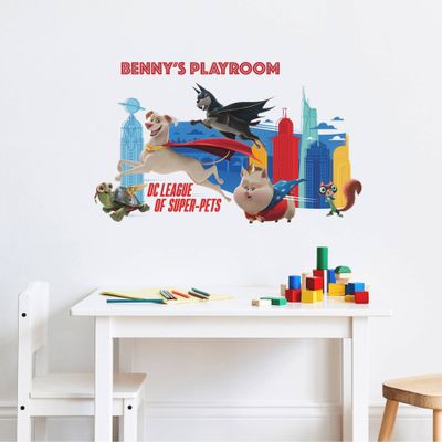 DC Super Pets Peel & Stick Giant Kids Wall Decals Blue - RoomMates