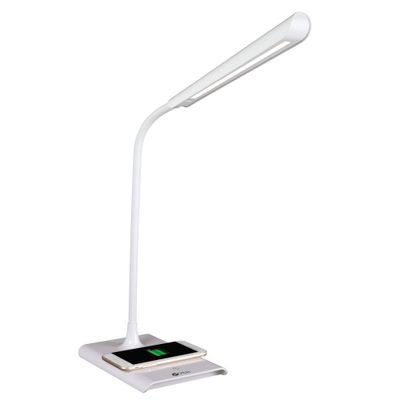 LED Power Up Desk Lamp Wireless Charging (Includes LED Light Bulb) White - OttLite: Study & Office, Modern, ETL Listed