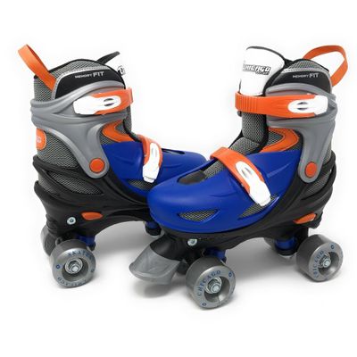 Chicago Skates Adjustable Kids Quad Roller Skate - Black/Blue ()