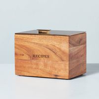 Wood Recipe Box with Metal Lid - Hearth & Hand with Magnolia