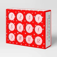 12-Day Christmas Countdown Punch Box Red/White - Wondershop