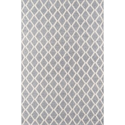 2x3 Andes Romilly Accent Rug Gray - Momeni: Geometric Wool & Viscose, Medium Pile, Handmade, Modern Decor