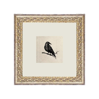 Petal Lane 9x9 Crow Wall Art