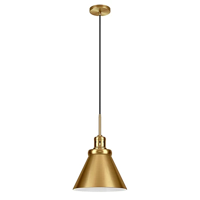 Hampton & Thyme 12 Wide Pendant with Metal Shade : Industrial Design, UL Listed, Adjustable Cord