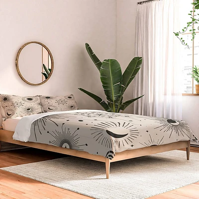 Deny Designs Emanuela Carratoni Holiday Moon and Sun Comforter and Pillow Shams: Abstract Design