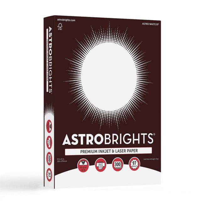 Astrobrights 8.5 x 11 Printer & Copy Paper, 300 Sheets, 28lb