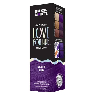 Not Your Mothers Love for Hue Semi-Permanent Hair Color Cream - Violet Vibes - 4.5 fl oz