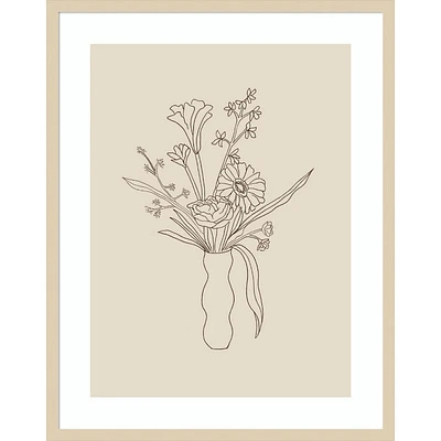 Amanti Art  Floral Study 1 by Kate Aurelia Holloway Wood Framed Wall Art Print: Giclee, Hardwood Frame, Botanical Lithograph