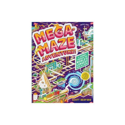 Mega-Maze Adventure! (Maze Activity Book for Kids Ages 7+) - by Scott Bedford (Board Book)